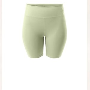 Girlfriend collective green high rise bike shorts